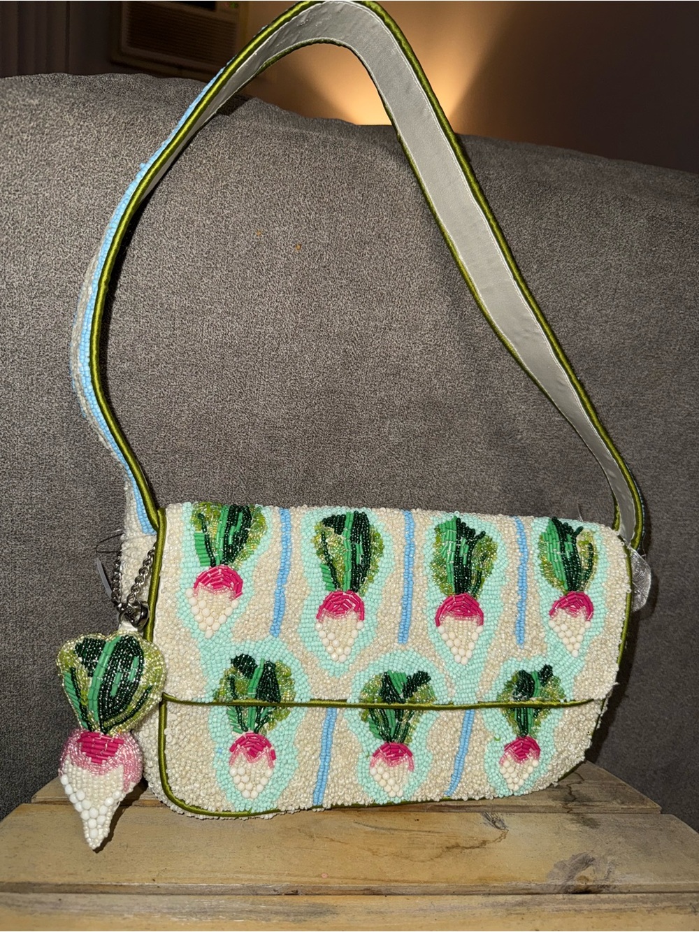 Hand crafted in India beaded radishes NWT